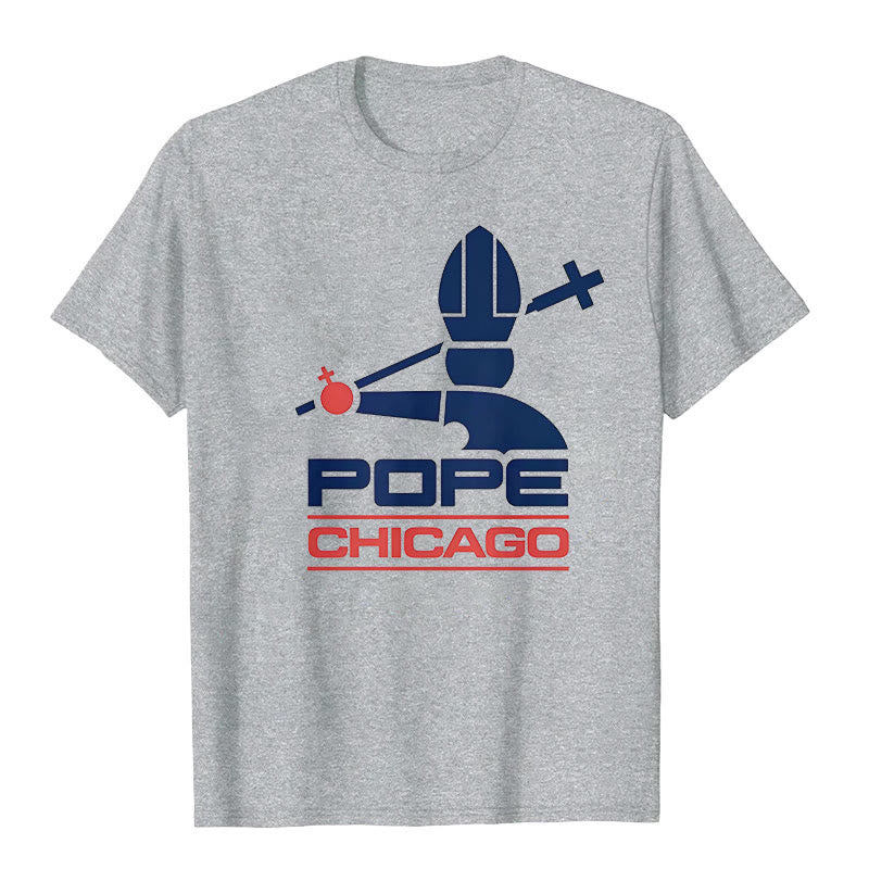Christianartworkshop Pope Chicago Rundhals-T-Shirt