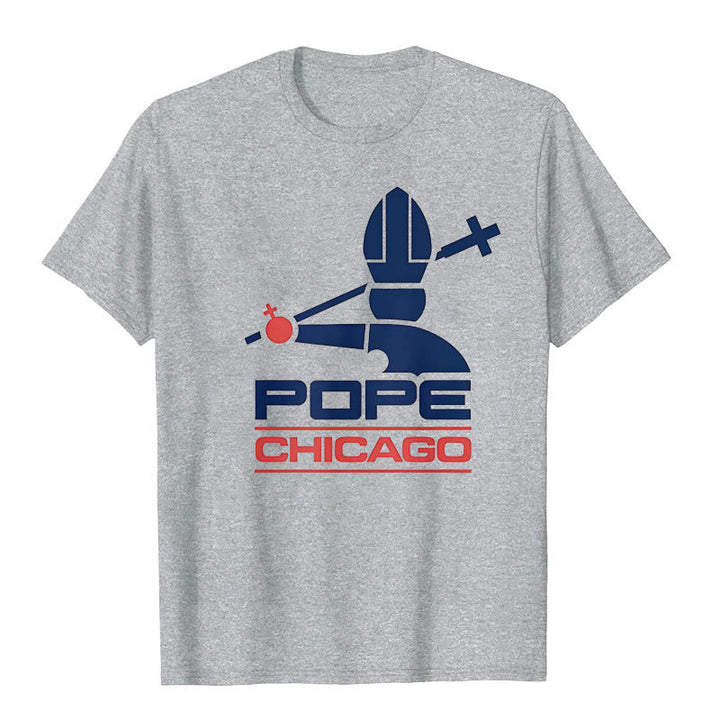 Christianartworkshop Pope Chicago Rundhals-T-Shirt