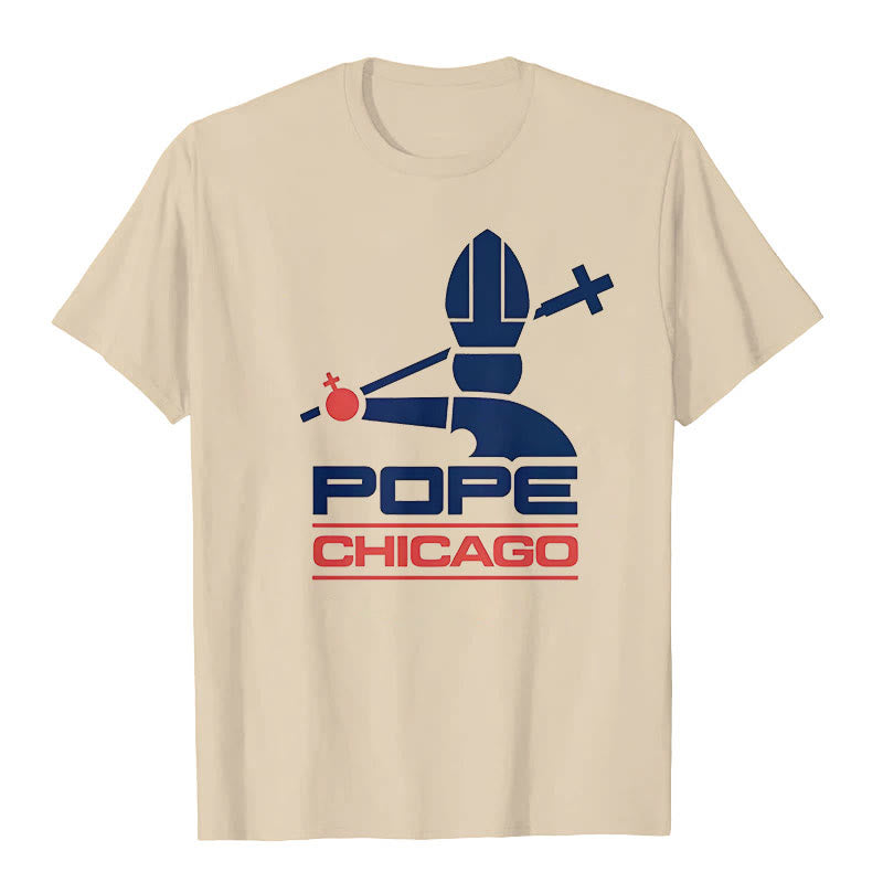Christianartworkshop Pope Chicago Rundhals-T-Shirt