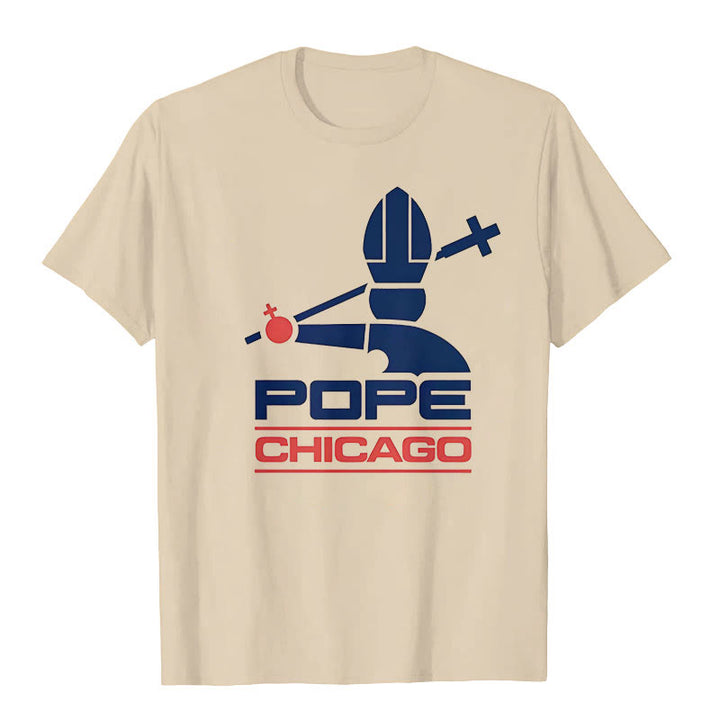 Christianartworkshop Pope Chicago Rundhals-T-Shirt