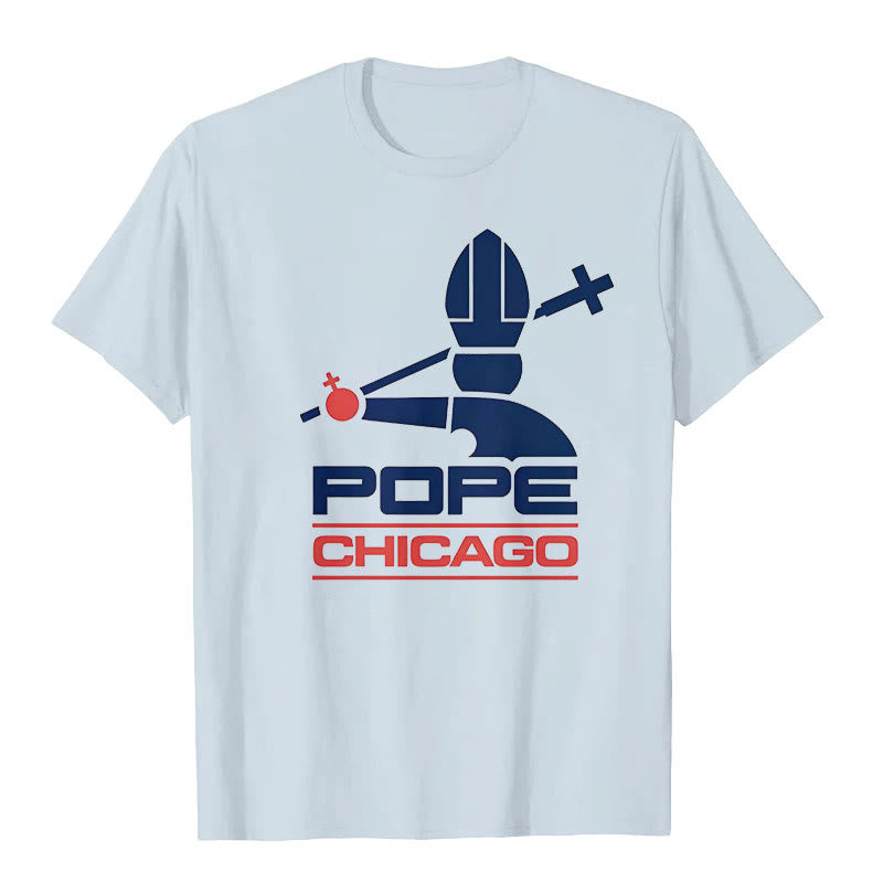 Christianartworkshop Pope Chicago Rundhals-T-Shirt