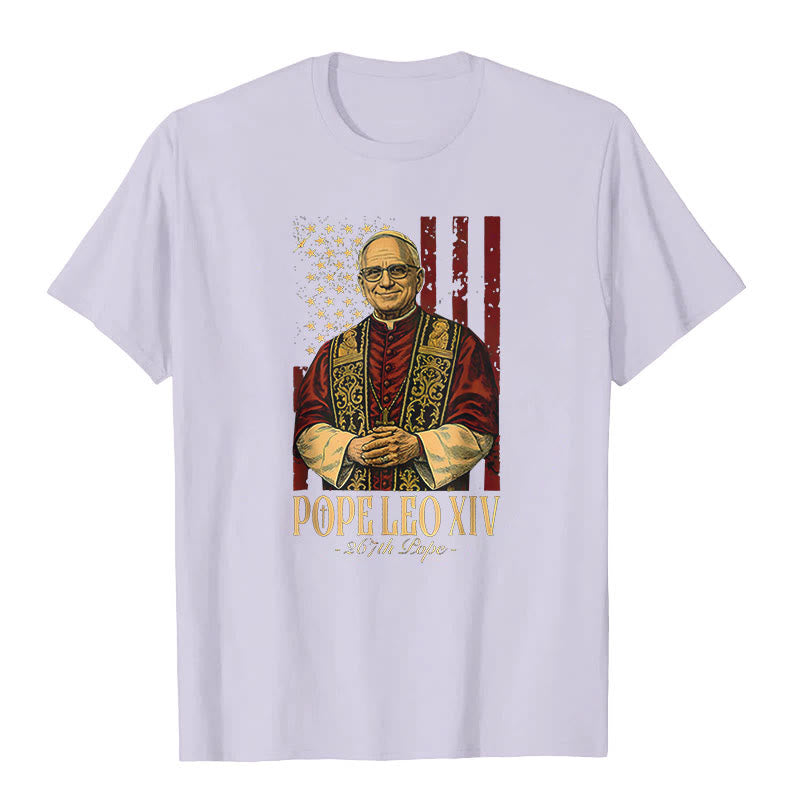 Christianartworkshop Amerikanischer Kardinal Robert Prevost Papst Leo XIV. Unisex T-Shirt - Hellviolett - 2XL - image 6