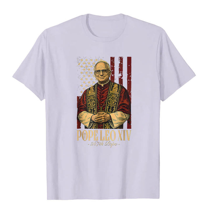 Christianartworkshop Amerikanischer Kardinal Robert Prevost Papst Leo XIV. Unisex T-Shirt - Hellviolett - 2XL - image 6