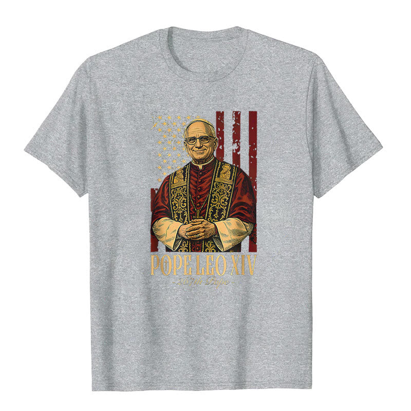 Christianartworkshop Amerikanischer Kardinal Robert Prevost Papst Leo XIV. Unisex T-Shirt - Hellgrau - 2XL - image 5