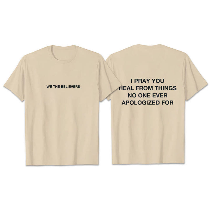 Christianartworkshop T-Shirt mit Aufschrift „I Pray You Heal From Things No One Ever Apologiced For“ - Beige - 2XL - image 13