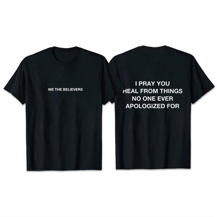 Christianartworkshop T-Shirt mit Aufschrift „I Pray You Heal From Things No One Ever Apologiced For“ - Schwarz - 2XL - image 0