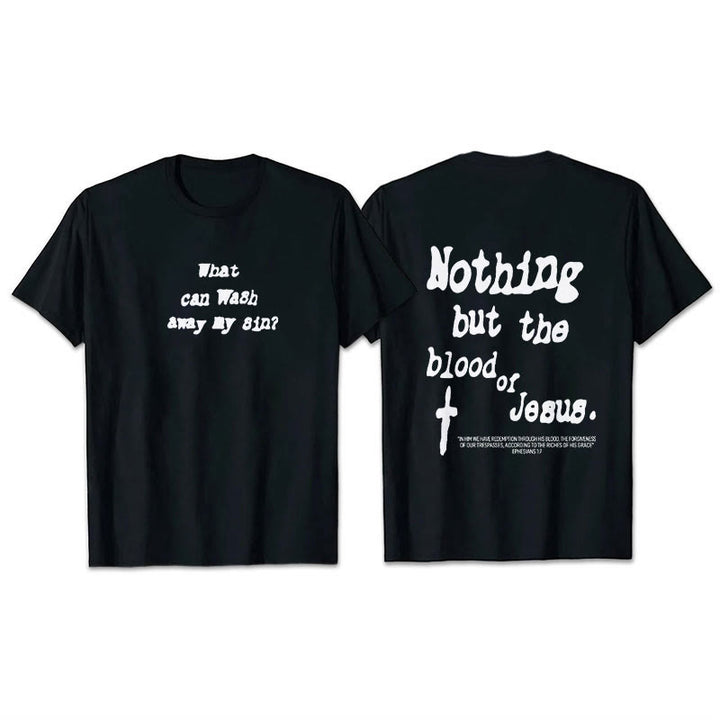 Christianartworkshop Baumwoll-T-Shirt „Nothing But Blood Of Jesus“