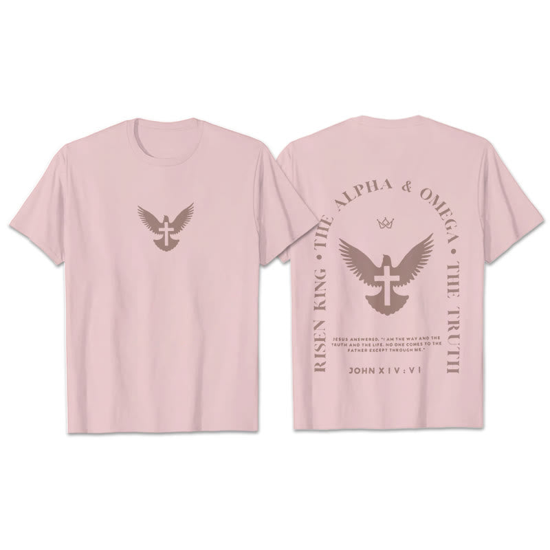 Christianartworkshop T-Shirt aus Baumwolle mit Aufschrift „Jesus ist der Weg, die Wahrheit, das Leben“ - Rosa - 2XL - image 12