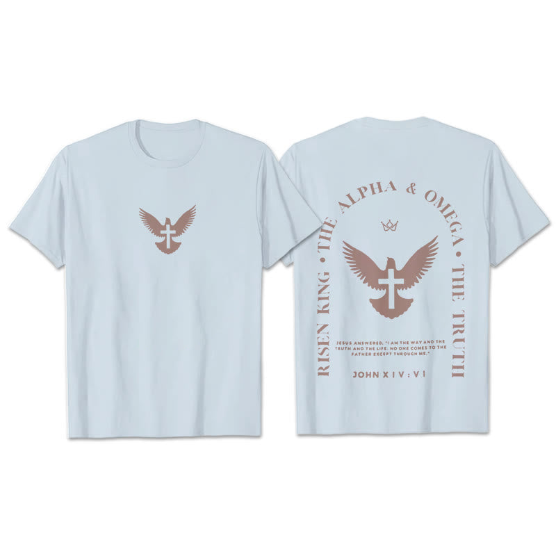 Christianartworkshop T-Shirt aus Baumwolle mit Aufschrift „Jesus ist der Weg, die Wahrheit, das Leben“