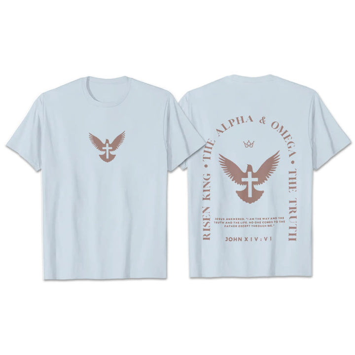 Christianartworkshop T-Shirt aus Baumwolle mit Aufschrift „Jesus ist der Weg, die Wahrheit, das Leben“
