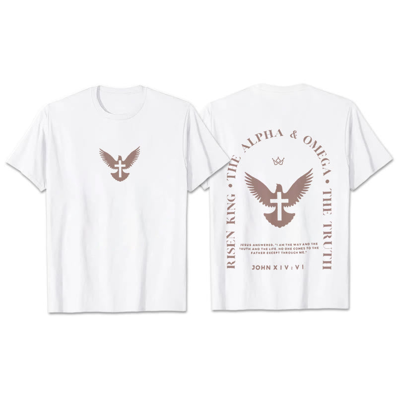 Christianartworkshop T-Shirt aus Baumwolle mit Aufschrift „Jesus ist der Weg, die Wahrheit, das Leben“ - Weiß - 2XL - image 0