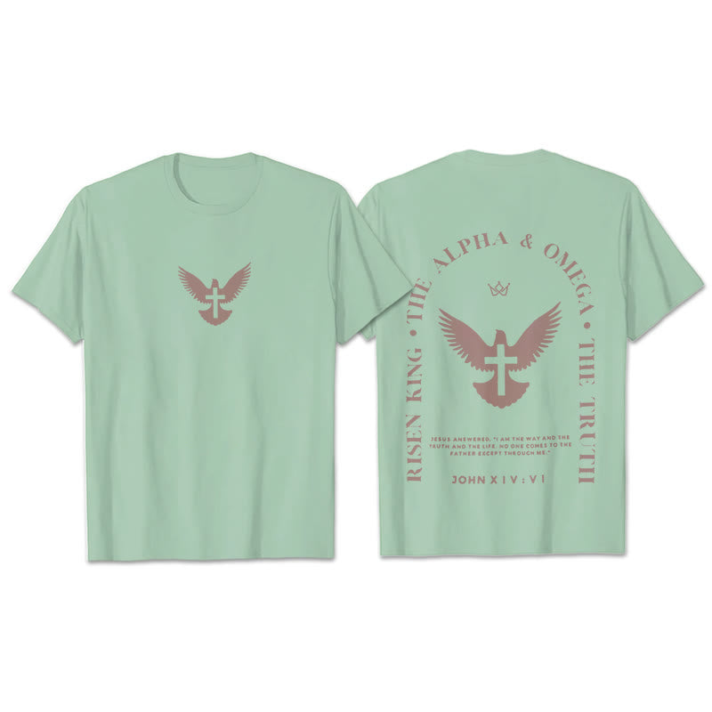 Christianartworkshop T-Shirt aus Baumwolle mit Aufschrift „Jesus ist der Weg, die Wahrheit, das Leben“ - Hellgrau - 2XL - image 21