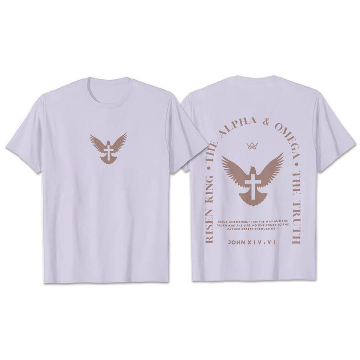 Christianartworkshop T-Shirt aus Baumwolle mit Aufschrift „Jesus ist der Weg, die Wahrheit, das Leben“ - Lila - 2XL - image 22