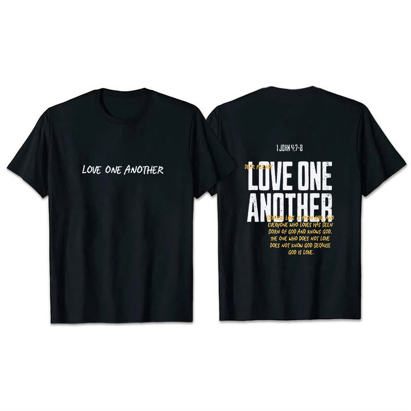 Christianartworkshop Baumwoll-T-Shirt „Love One Another“