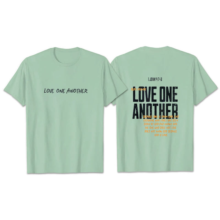 Christianartworkshop Baumwoll-T-Shirt „Love One Another“