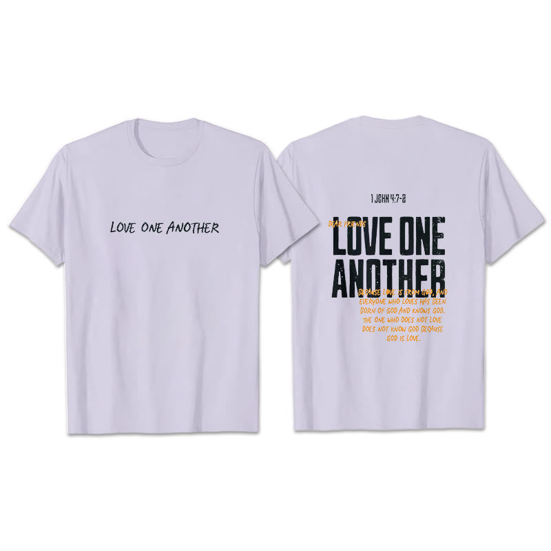 Christianartworkshop Baumwoll-T-Shirt „Love One Another“