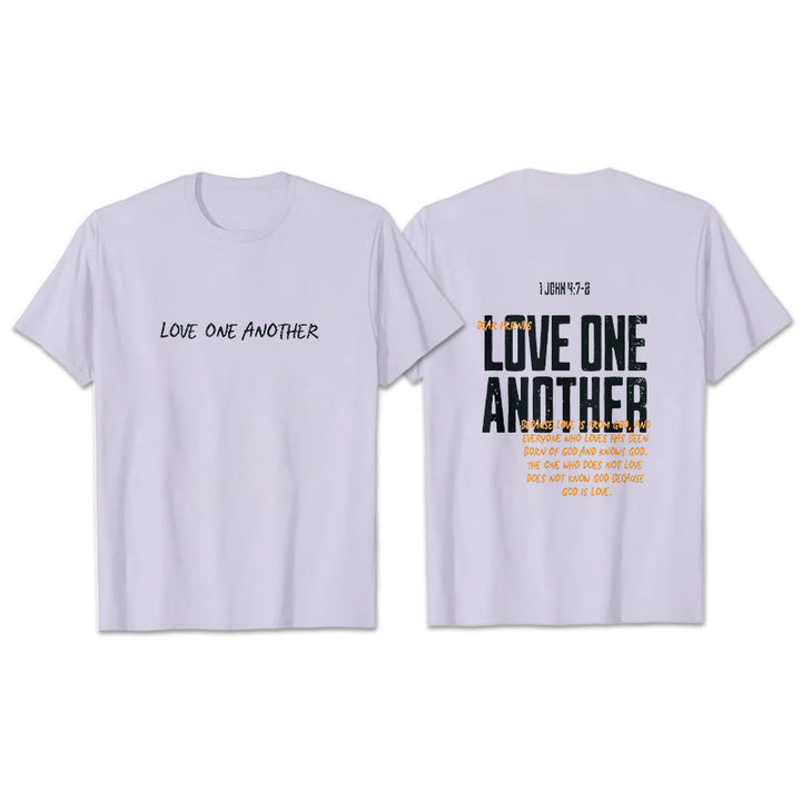 Christianartworkshop Baumwoll-T-Shirt „Love One Another“