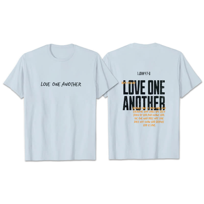 Christianartworkshop Baumwoll-T-Shirt „Love One Another“
