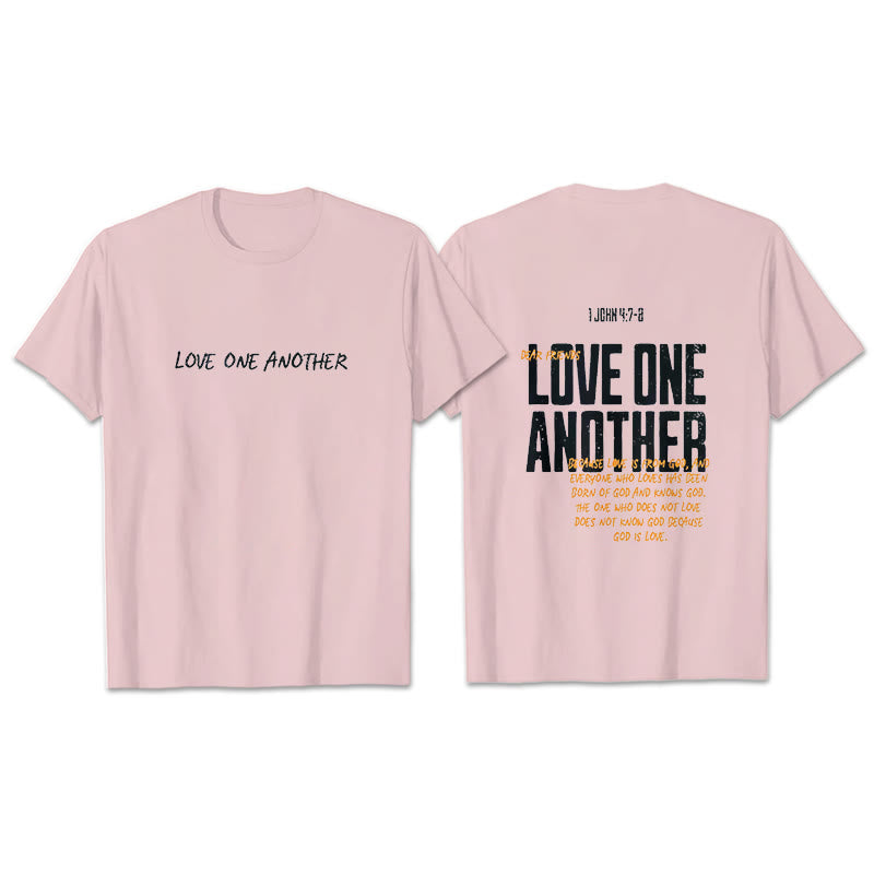 Christianartworkshop Baumwoll-T-Shirt „Love One Another“