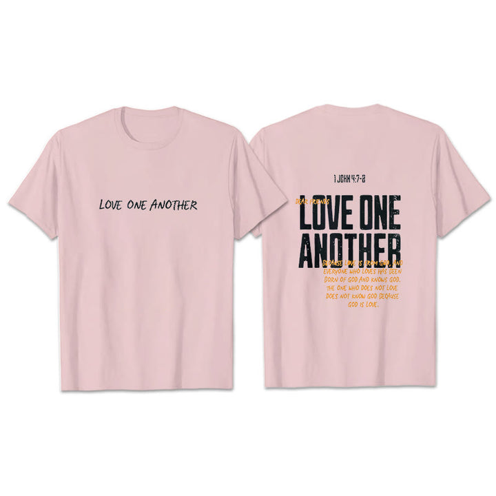 Christianartworkshop Baumwoll-T-Shirt „Love One Another“