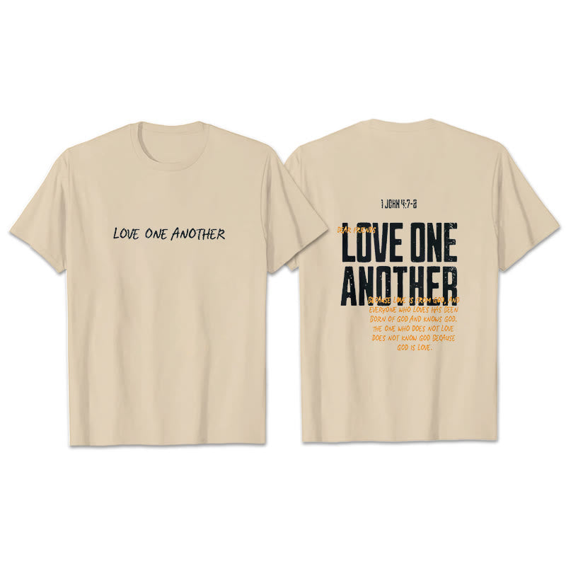 Christianartworkshop Baumwoll-T-Shirt „Love One Another“