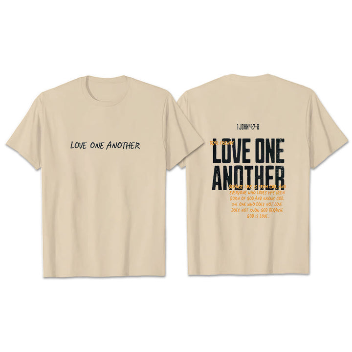 Christianartworkshop Baumwoll-T-Shirt „Love One Another“