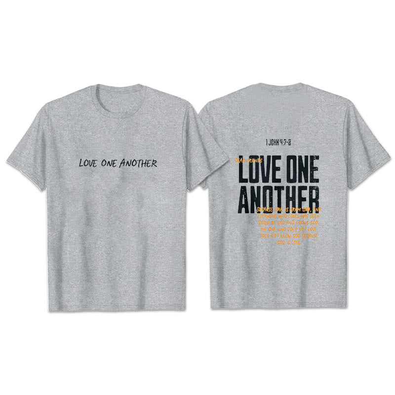 Christianartworkshop Baumwoll-T-Shirt „Love One Another“