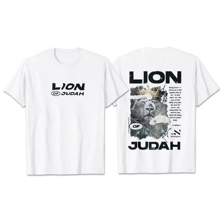 Christianartworkshop T-Shirt aus Baumwolle mit Löwe von Juda