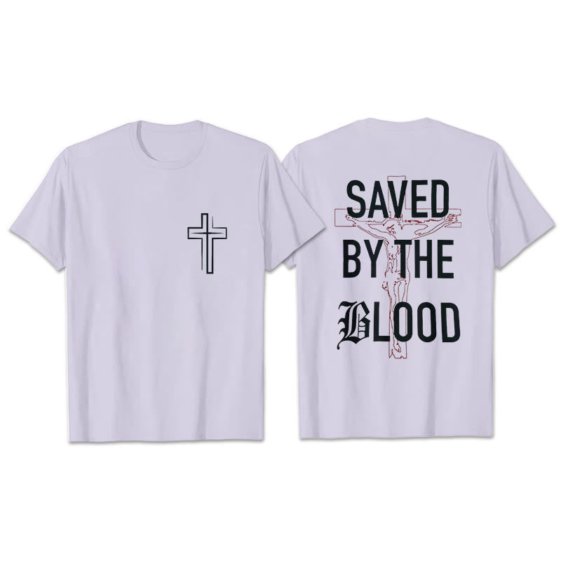 Christianartworkshop „Saved By The Lord“ Baumwoll-T-Shirt - Lila - 2XL - image 24