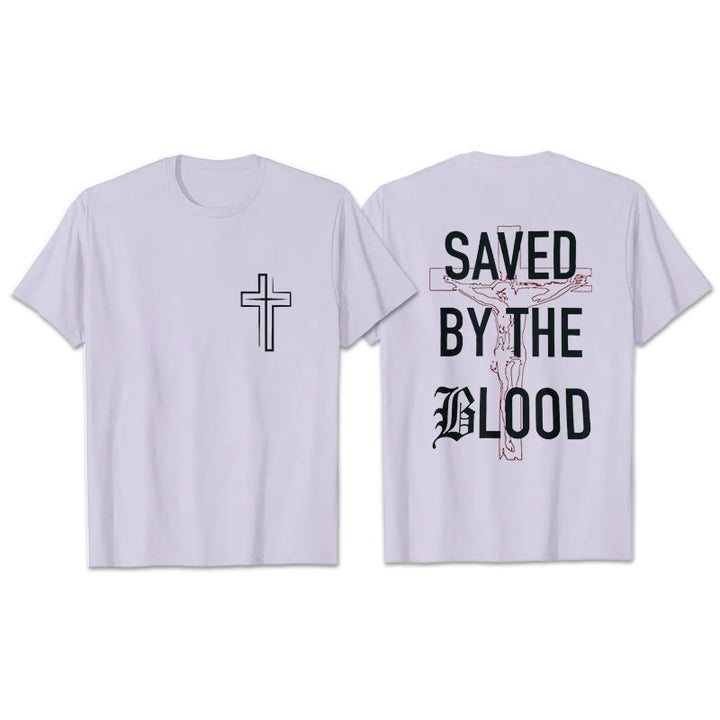 Christianartworkshop „Saved By The Lord“ Baumwoll-T-Shirt - Lila - 2XL - image 24