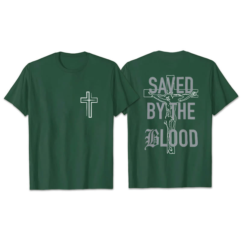 Christianartworkshop Baumwoll-T-Shirt mit Aufschrift „Saved By The Lord“ - Dunkelgrün - 2XL - image 26