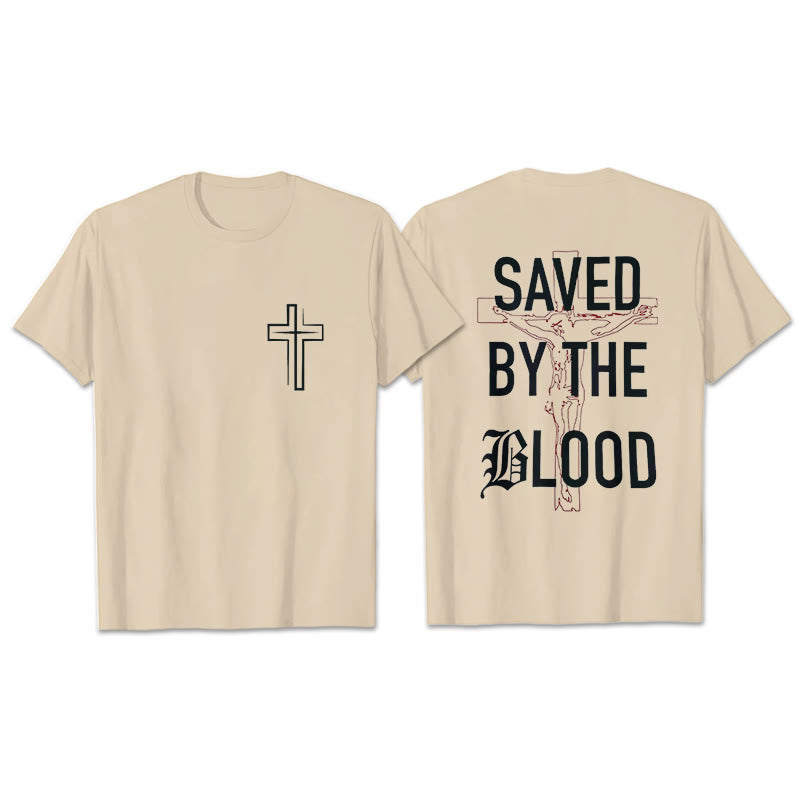 Christianartworkshop „Saved By The Lord“ Baumwoll-T-Shirt - Beige - 2XL - image 12