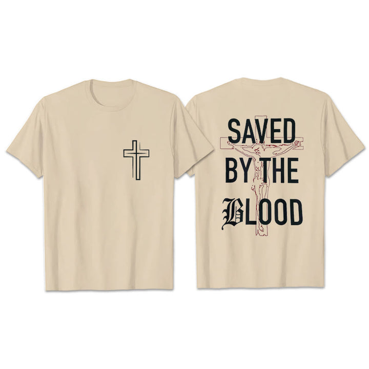 Christianartworkshop „Saved By The Lord“ Baumwoll-T-Shirt - Beige - 2XL - image 12