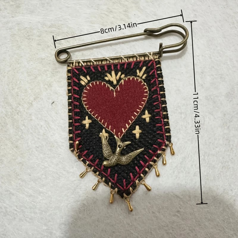 Christianartworkshop Handbestickte Taschenbrosche „Hoffnung und Schutz“ - image 2