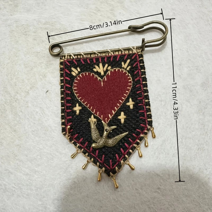 Christianartworkshop Handbestickte Taschenbrosche „Hoffnung und Schutz“ - image 2
