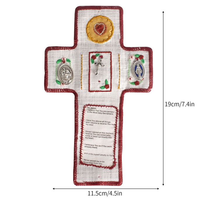 Christianartworkshop Handgefertigter Taschenschrein im klassischen Stil mit einem Kreuz im Inneren