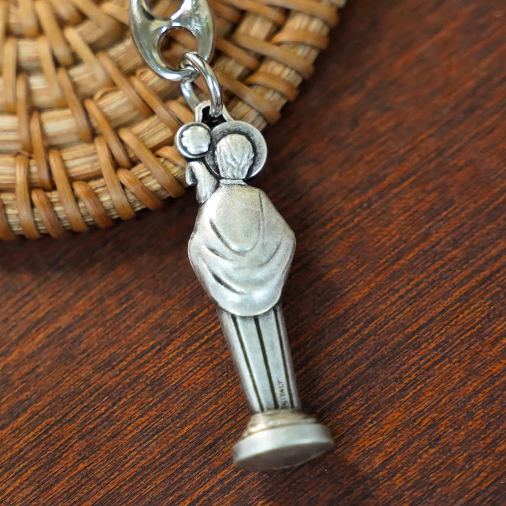 Christianartworkshop Schlüsselanhänger im Retro-Stil mit poliertem St. Christopher: Zeichen des Schutzes des Heiligen des Reisenden - image 8