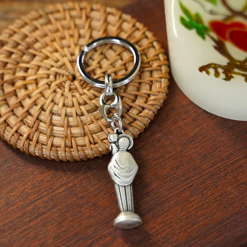 Christianartworkshop Schlüsselanhänger im Retro-Stil mit poliertem St. Christopher: Zeichen des Schutzes des Heiligen des Reisenden - image 6