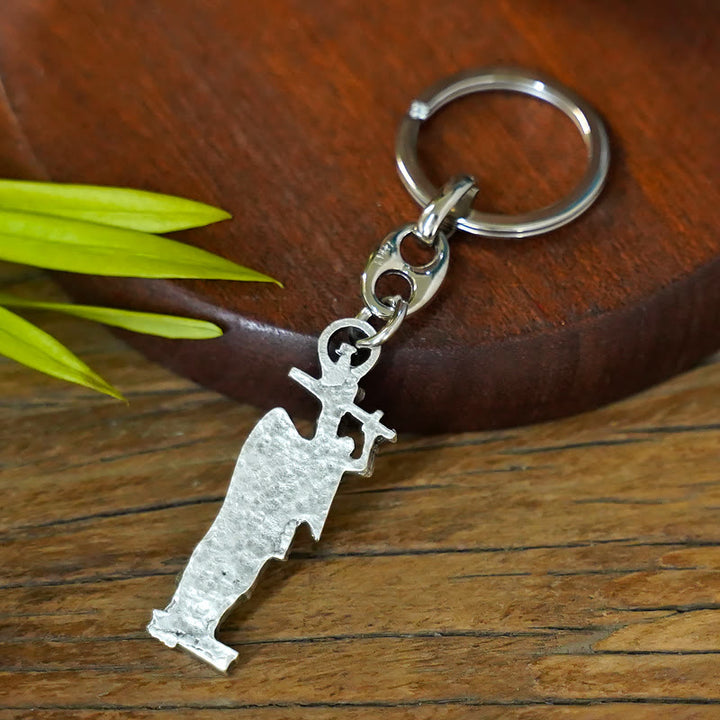 Christianartworkshop Relief – Schlüsselanhänger aus Silber mit dem Erzengel Michael: Anmutiges Zeichen zur Vertreibung böser Geister - image 4