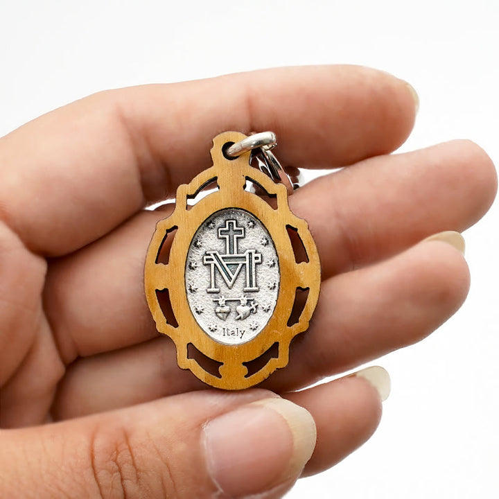 Christianartworkshop Emaillierte doppelseitige Wundertätige Medaille & Jungfrau Maria Schlüsselanhänger: Glänzendes Symbol der Hoffnung und Wiederherstellung - image 6