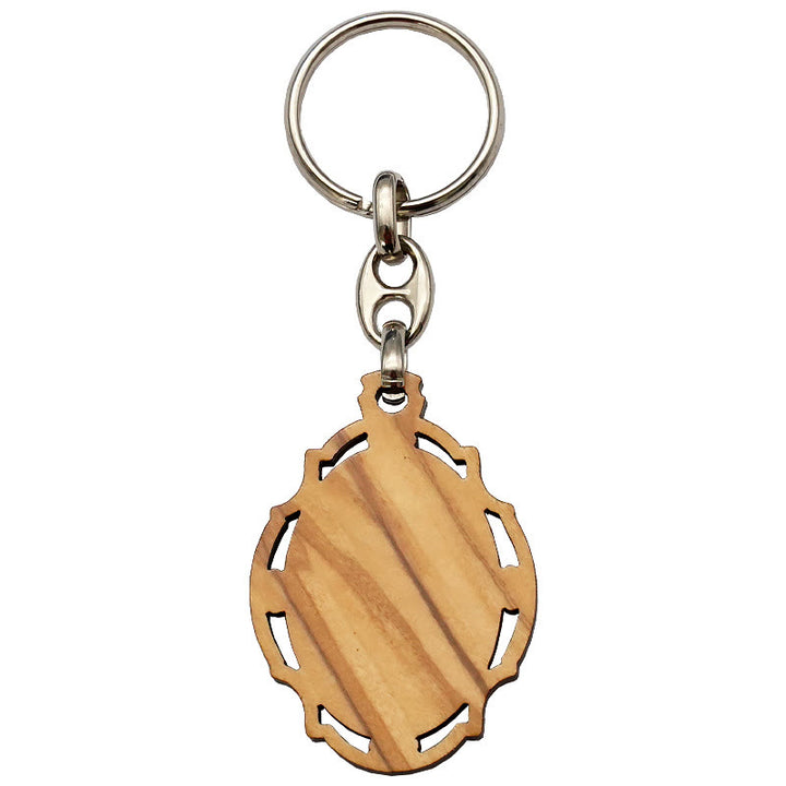 Christianartworkshop Schlüsselanhänger mit St. Benedikt-Medaille aus Holz: Zeitgenössisches Abzeichen der spirituellen Verteidigung - image 7