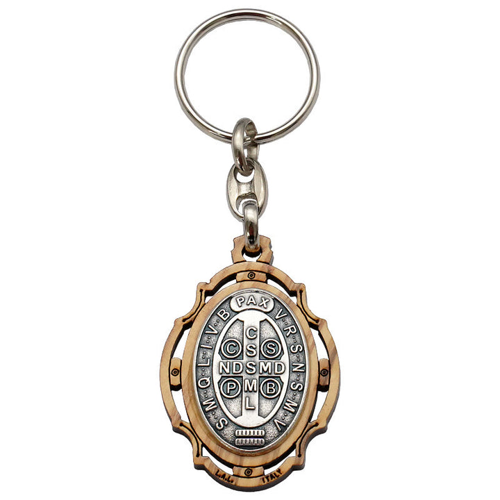 Christianartworkshop Schlüsselanhänger mit St. Benedikt-Medaille aus Holz: Zeitgenössisches Abzeichen der spirituellen Verteidigung - image 6