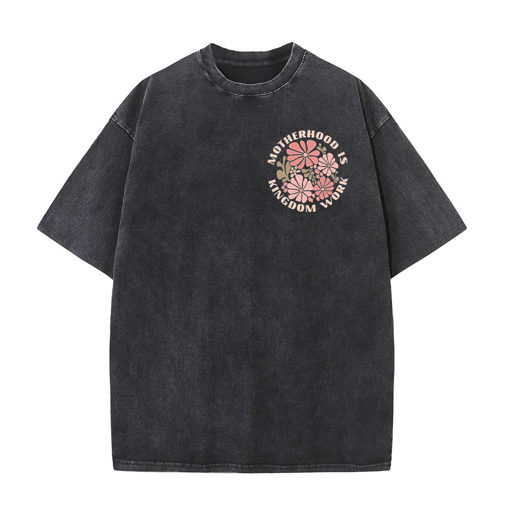 Christianartworkshop Unisex-T-Shirt mit Aufschrift „Motherhood Is Kingdom Work“, gewaschen - image 7