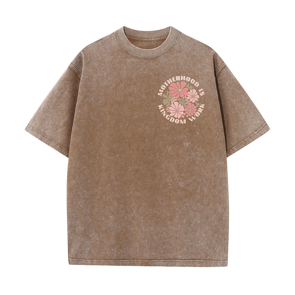 Christianartworkshop Unisex-T-Shirt mit Aufschrift „Motherhood Is Kingdom Work“, gewaschen - image 15