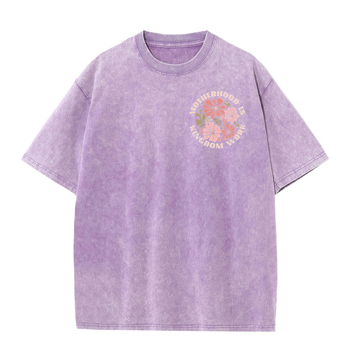Christianartworkshop Unisex-T-Shirt mit Aufschrift „Motherhood Is Kingdom Work“, gewaschen - image 5