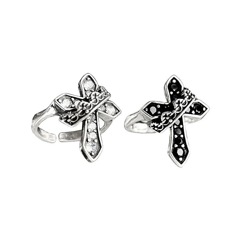Christianartworkshop 2colors Moderner Ring mit Kreuz und königlicher Krone: Ausdrucksstarke Verbindung von Glaube und Königtum - image 7
