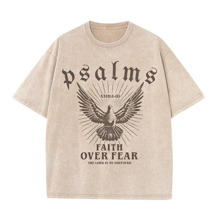 Christianartworkshop Faith Over Fear Christliches Unisex-T-Shirt, gewaschen - Aprikose - 5XL - image 6
