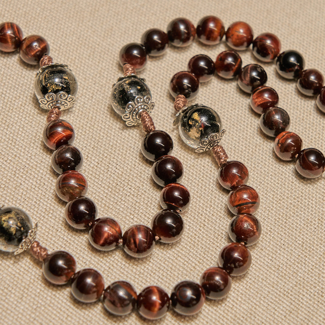 Christianartworkshop Rosenkranz und Halskette aus Holzperlen, 2-in-1, mit Ankh-Kreuz: anpassbares Design, endlose Hingabe - image 6