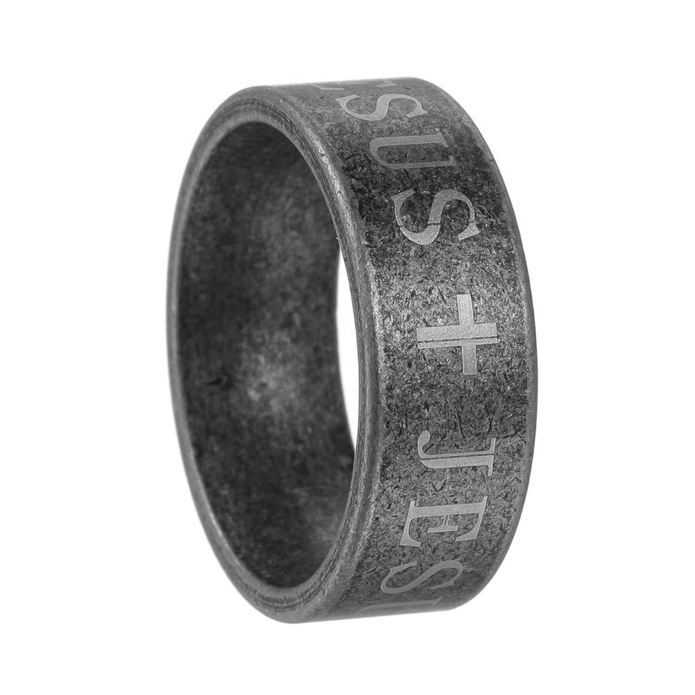 Christianartworkshop Minimalistischer Ring aus 925er Silber mit Jesus und Kreuz: Dezentes Symbol des Glaubens - image 5
