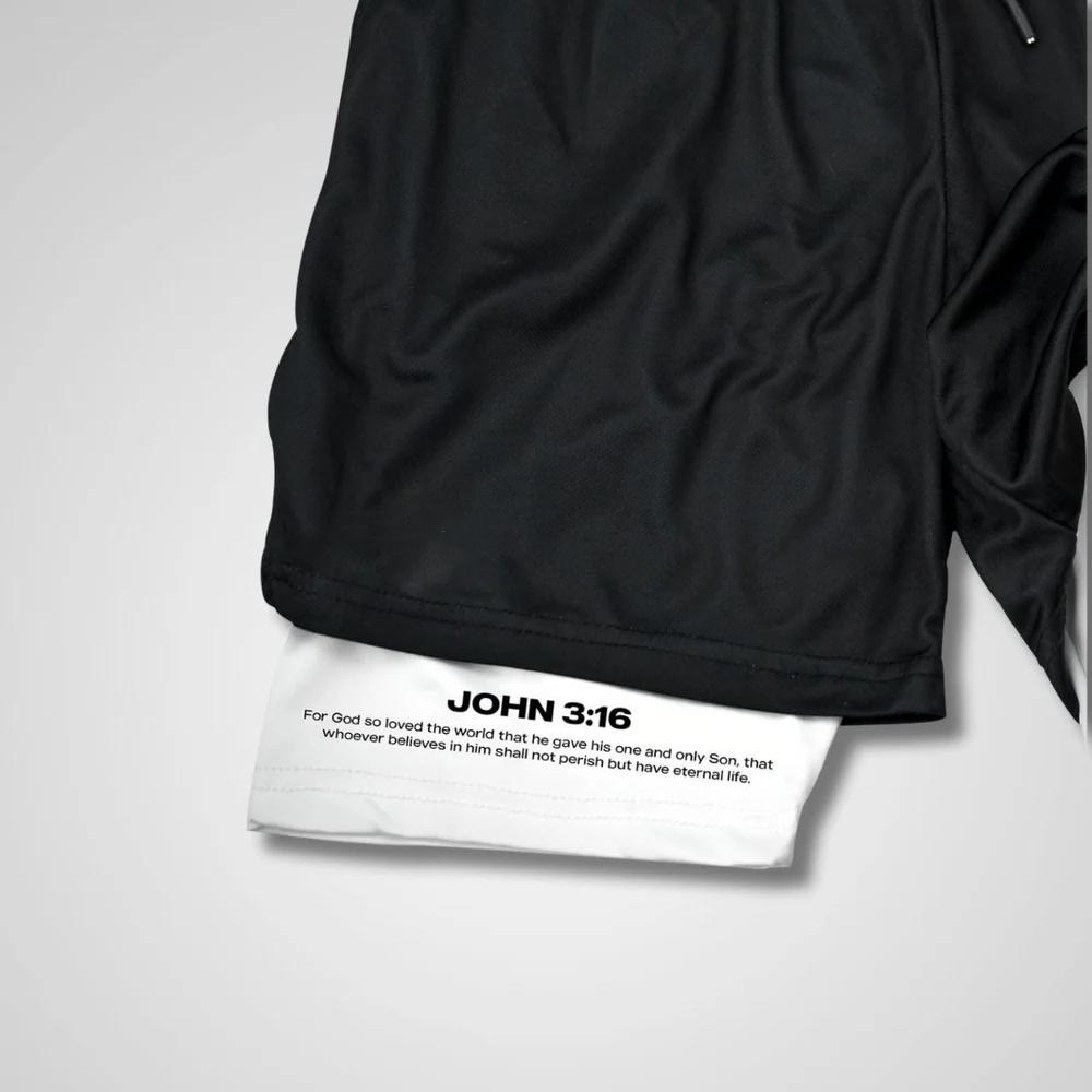 Christianartworkshop Johannes 3:16 Das Kreuz Performance Shorts